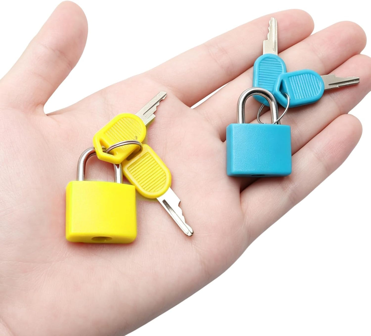 Bonsicoky 18 Pack Suitcase Locks with Keys, Multicolor Padlocks(9 Color)