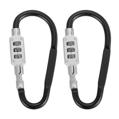 PATIKIL D-Shaped Code Combination Lock 3-Digit Combo 4.8"x2.4" 2 Pcs