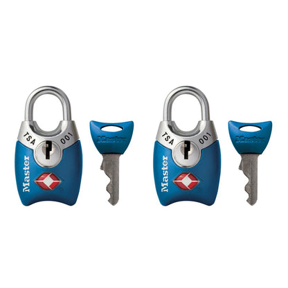 Master Lock 4689Q TSA Approved Luggage Lock, 4 Pack, Colors May Vary