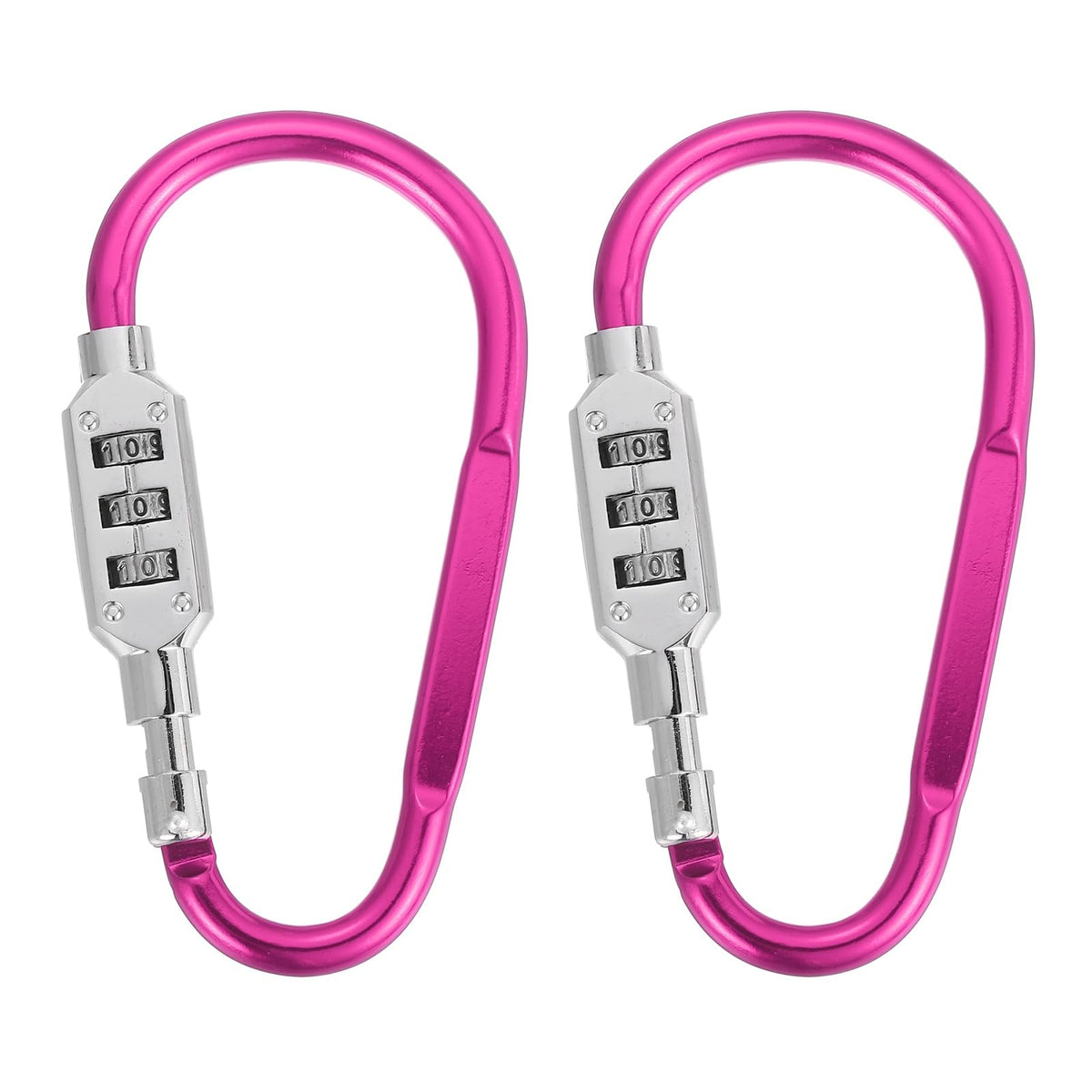 PATIKIL D-Shaped Code Combination Lock 3-Digit Combo 4.8"x2.4" 2 Pcs