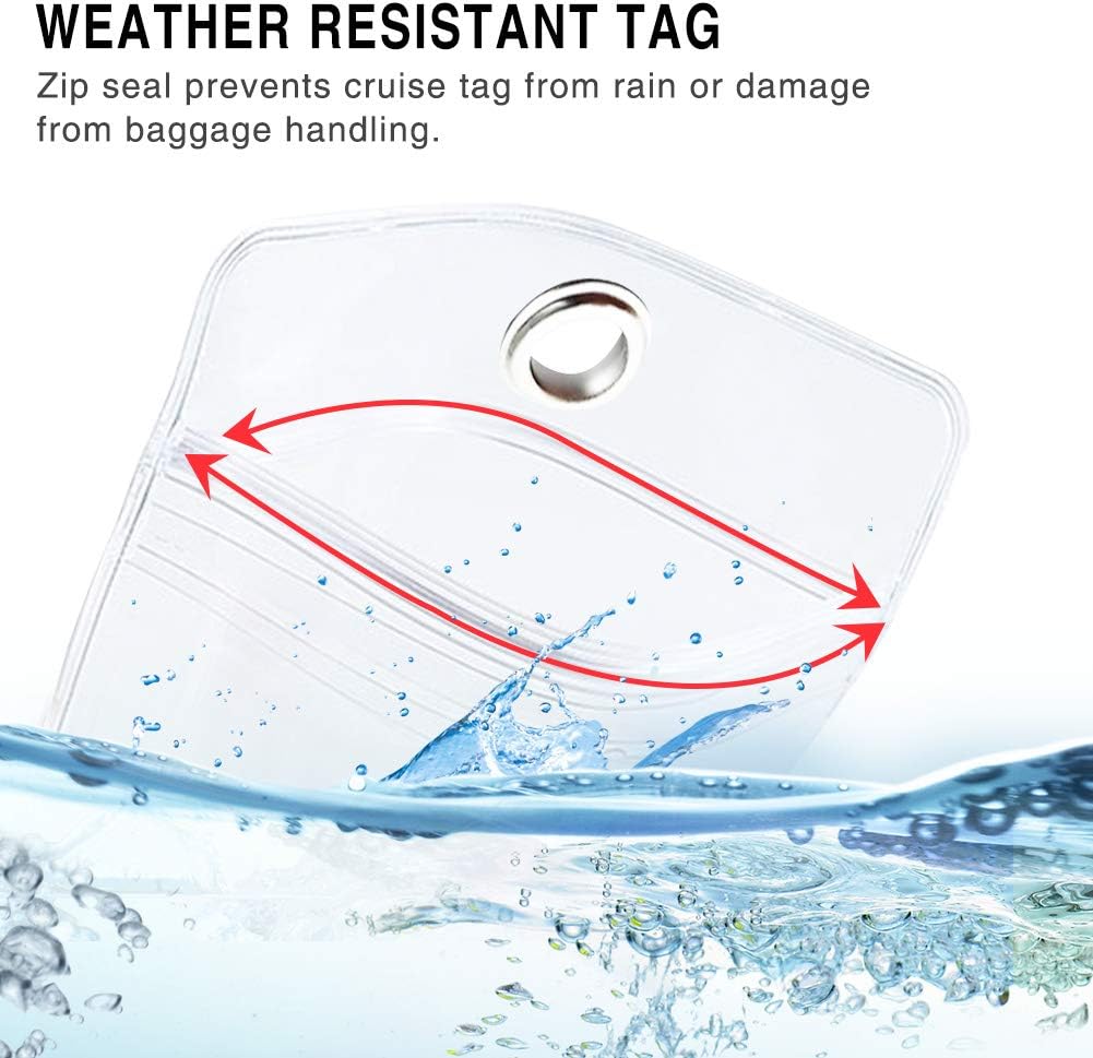 Tikesiho 12 Pack Wide Cruise Luggage Tag Holders for Carnival, NCL, Princess, Holland America and MSC, Cruise Essentials 2026-2027