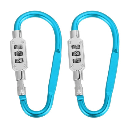 PATIKIL D-Shaped Code Combination Lock 3-Digit Combo 4.8"x2.4" 2 Pcs