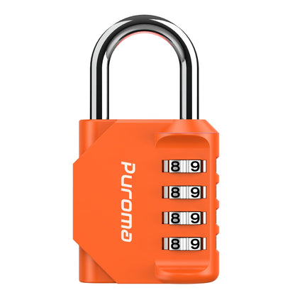 Puroma 2 Pack Combination Lock Locker 4 Digits Combo Padlock Gym Pink