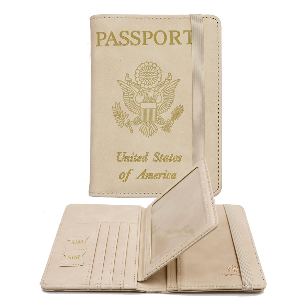 Melsbrinna Rfid Passport Holder for Travel women/Men, Cute Passport Wallet Rfid Blocking Card Slots, Rfid Passport Cover/CaseTravel Wallet, Passport Book Holder (1, Green)