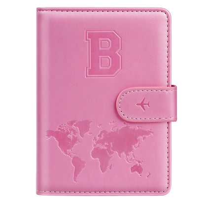 Passport Holder Cover Initial Letter A-Z Travel Wallet Personalized