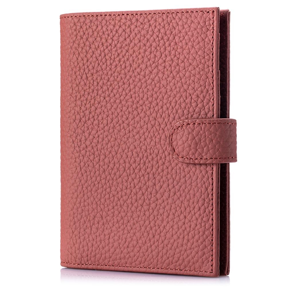 Leather RFID Slim Passport Holder for Travel Women, Gift Ready