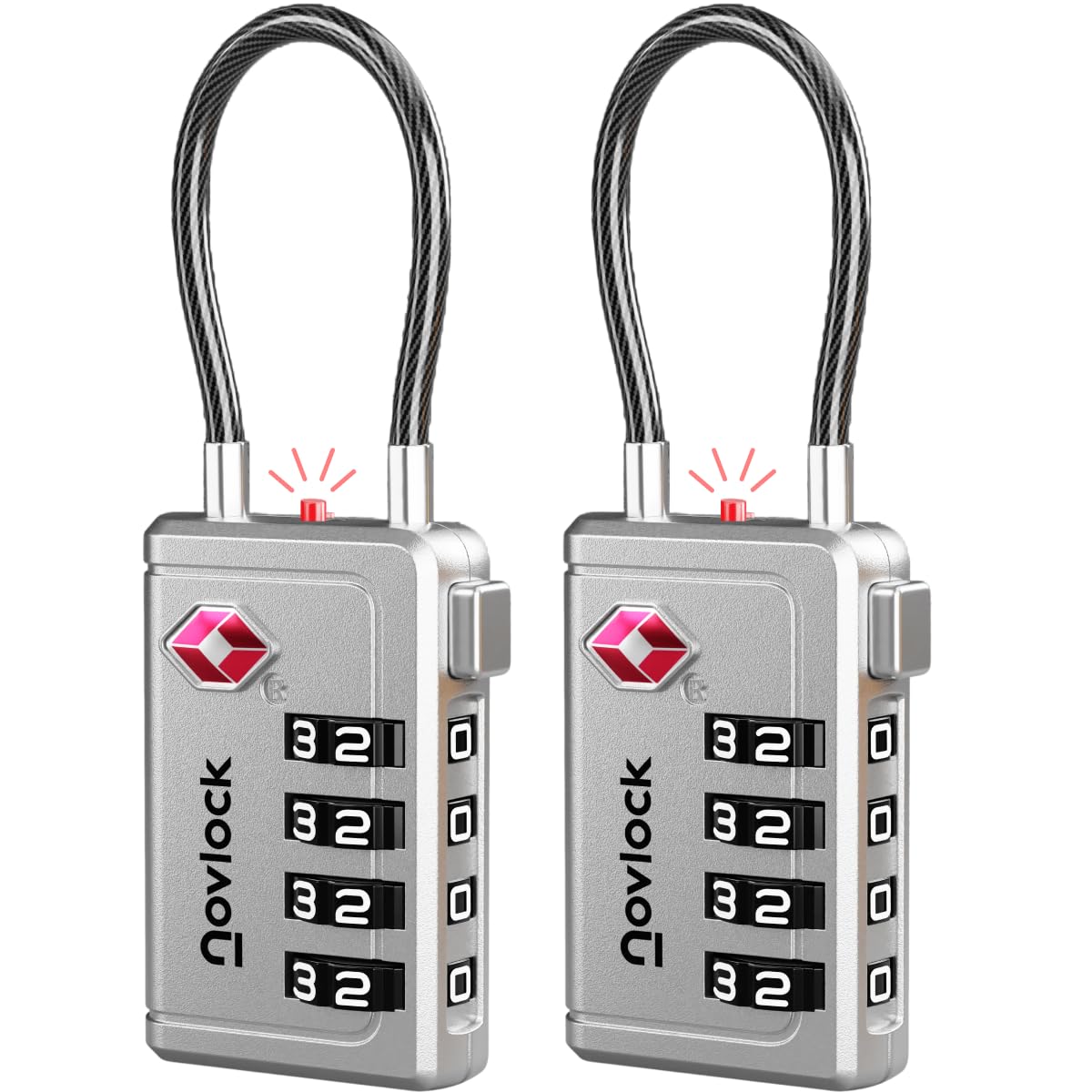 TSA Approved Luggage Locks, Travel Locks with Inspection Indicator