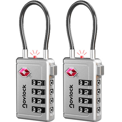 TSA Approved Luggage Locks, Travel Locks with Inspection Indicator