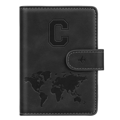Passport Holder Cover Initial Letter A-Z Travel Wallet Personalized