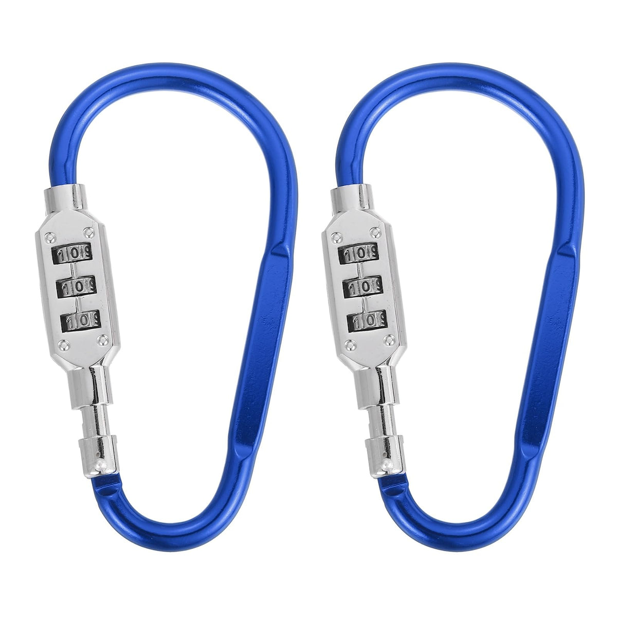 PATIKIL D-Shaped Code Combination Lock 3-Digit Combo 4.8"x2.4" 2 Pcs