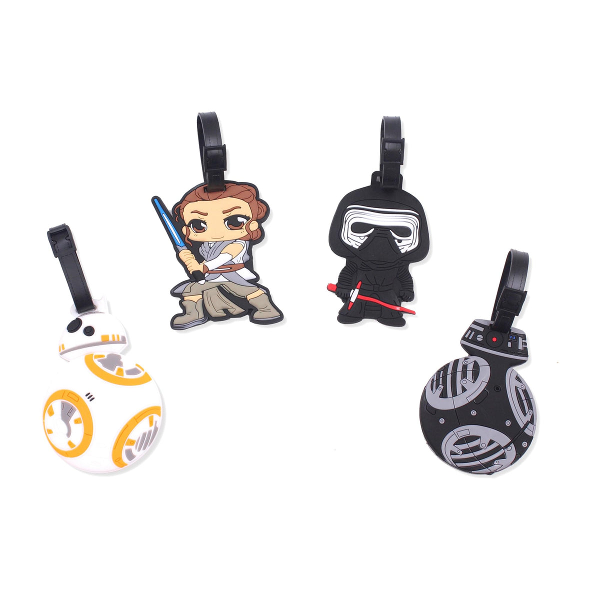 4 Pcs Set White Dog Charlie Brown Silicone Travel Luggage Baggage Identification Labels ID Tag for Bag Suitcase Plane Cruise Ships with Belt Strap