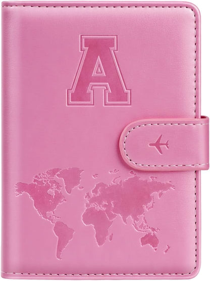 Passport Holder Cover Initial Letter A-Z Travel Wallet Personalized