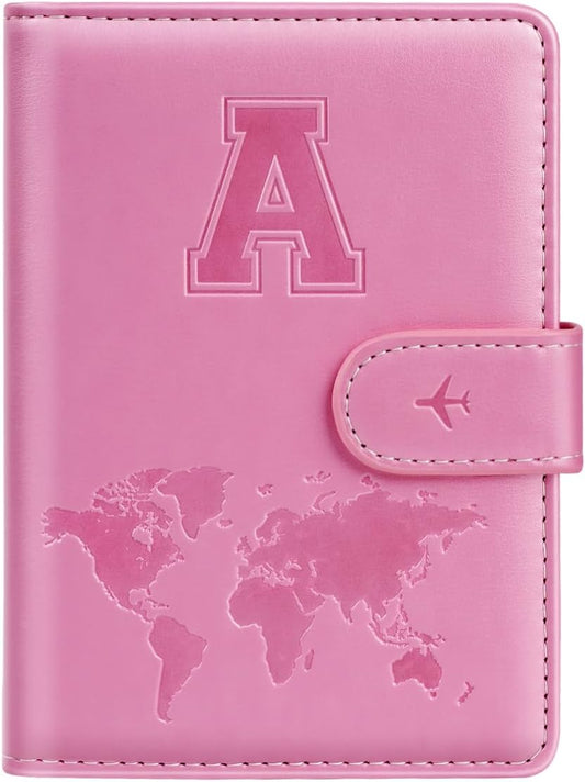 Passport Holder Cover Initial Letter A-Z Travel Wallet Personalized