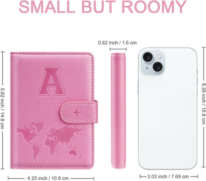 Passport Holder Cover Initial Letter A-Z Travel Wallet Personalized