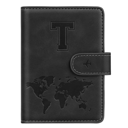 Passport Holder Cover Initial Letter A-Z Travel Wallet Personalized