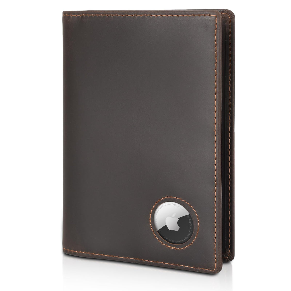 Polare Slim RFID Blocking Leather Passport Holder Travel Bifold Wallet For Men