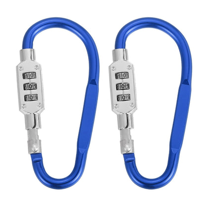 PATIKIL D-Shaped Code Combination Lock 3-Digit Combo 4.8"x2.4" 2 Pcs