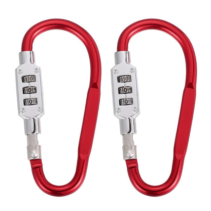 PATIKIL D-Shaped Code Combination Lock 3-Digit Combo 4.8"x2.4" 2 Pcs