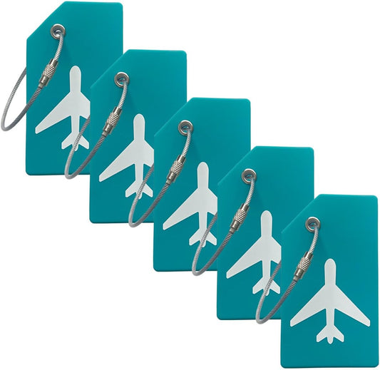 5Pack Silicone Luggage Tag with Name ID Card Perfect to Quickly Spot Luggage Suitcase by Ovener