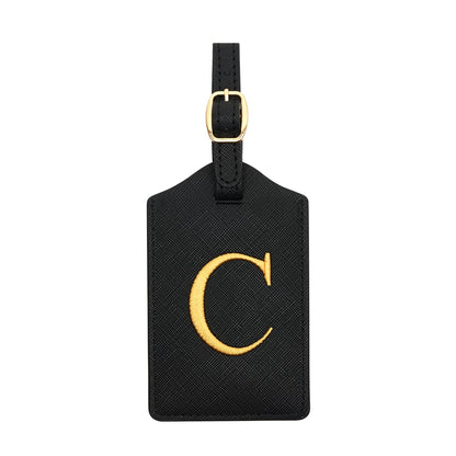 Luggage Tag PU Leather for Suitcase Baggage Handbag Travel Bag Label Suitcase Tag Suitcase Label Tag w. Name Card & Privacy Cover (E)