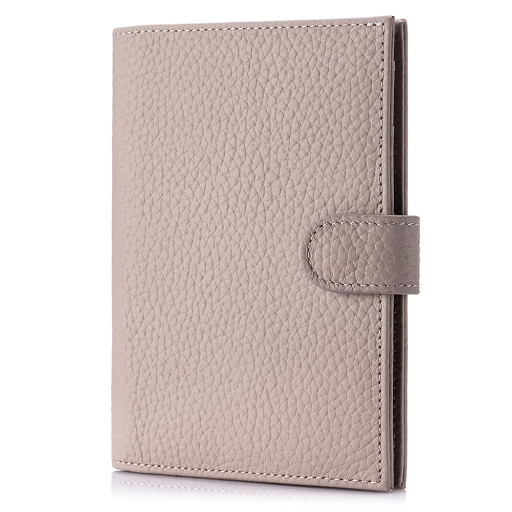 Leather RFID Slim Passport Holder for Travel Women, Gift Ready