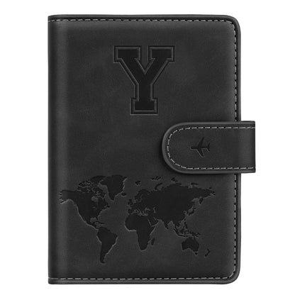 Passport Holder Cover Initial Letter A-Z Travel Wallet Personalized