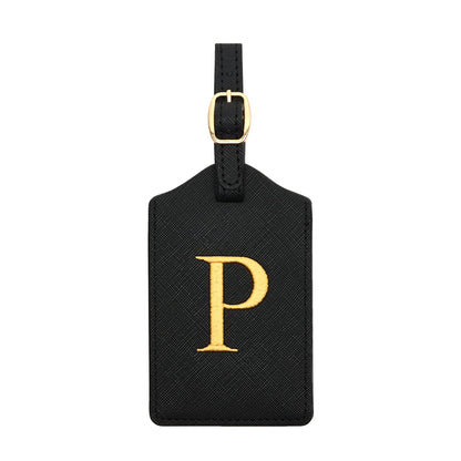 Luggage Tag PU Leather for Suitcase Baggage Handbag Travel Bag Label Suitcase Tag Suitcase Label Tag w. Name Card & Privacy Cover (E)
