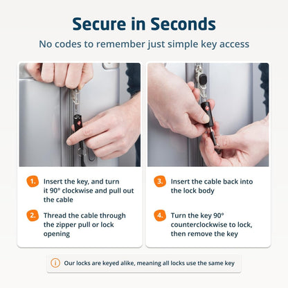 TravelMore TSA Approved Locks for Luggage with Keys, Secure Travel Locks