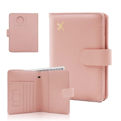Melsbrinna Premium Leather Passport Holder Covers Case, Waterproof Rfid Blocking Travel Wallet Passport Holder with Pen Holder, Cute Passport Book for Women/Men