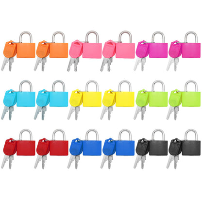 Bonsicoky 18 Pack Suitcase Locks with Keys, Multicolor Padlocks(9 Color)