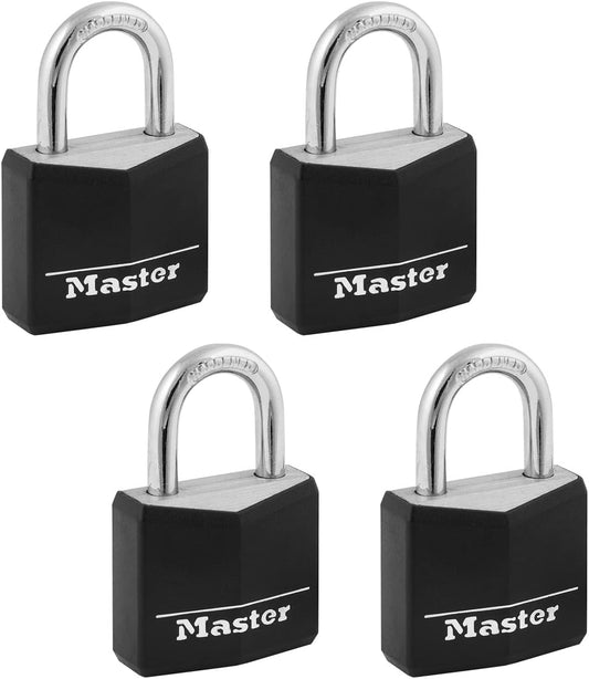 Master Lock Outdoor Padlock Weather-Resistant Keyed Alike Lock 4-Pack 131Q