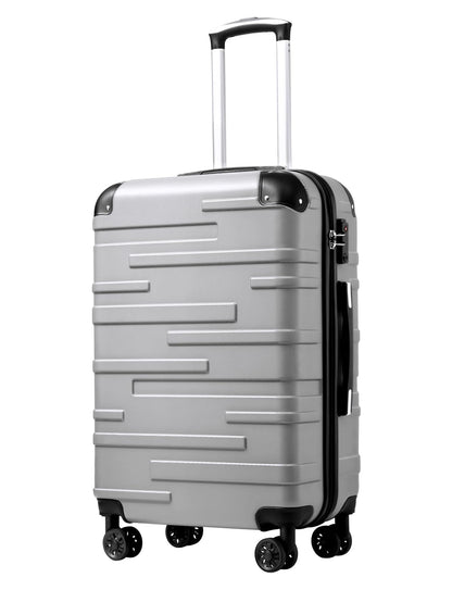 Coolife Hardside ABS Luggage, TSA Lock, Spinner Wheels, 3-Piece Set