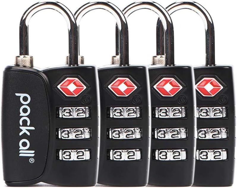 pack all TSA Approved Travel Luggage Locks, Resettable 3-Digit Code