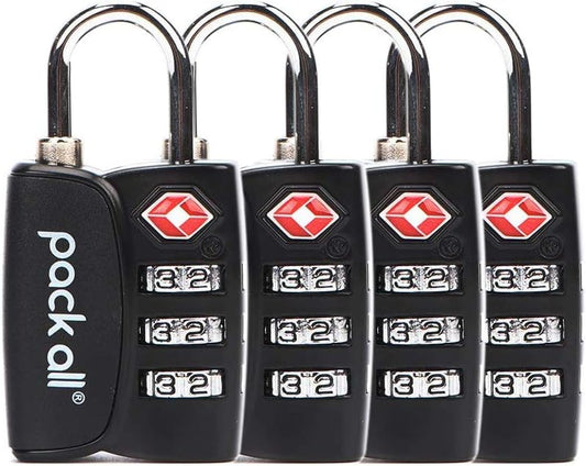 pack all TSA Approved Travel Luggage Locks, Resettable 3-Digit Code