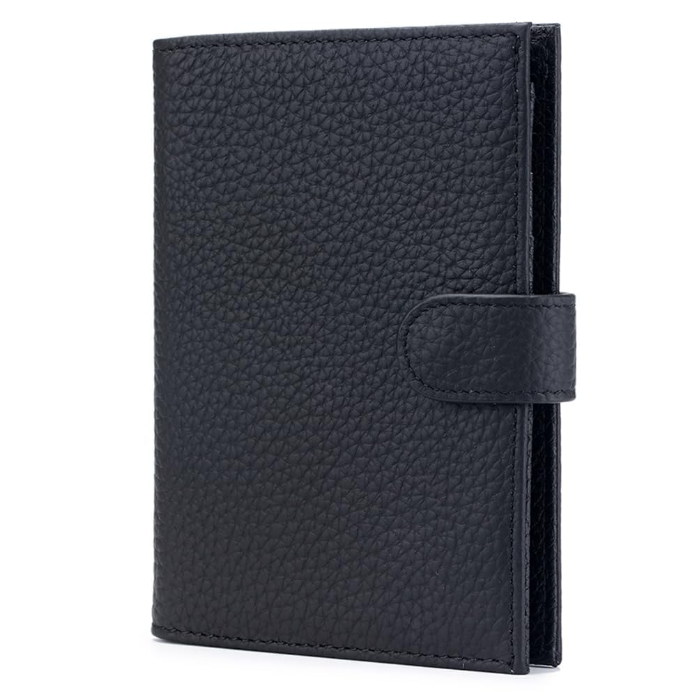 Leather RFID Slim Passport Holder for Travel Women, Gift Ready