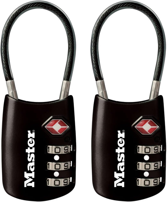 Master Lock TSA Approved Combination Luggage Lock, Assorted, 2-Pack 4688T