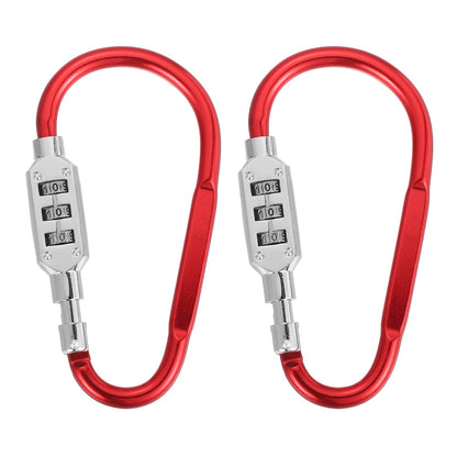 PATIKIL D-Shaped Code Combination Lock 3-Digit Combo 4.8"x2.4" 2 Pcs