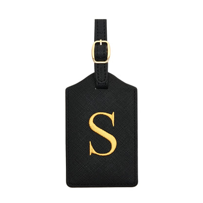 Luggage Tag PU Leather for Suitcase Baggage Handbag Travel Bag Label Suitcase Tag Suitcase Label Tag w. Name Card & Privacy Cover (E)