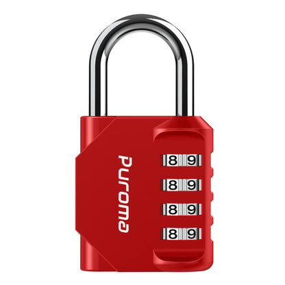 Puroma 2 Pack Combination Lock Locker 4 Digits Combo Padlock Gym Pink