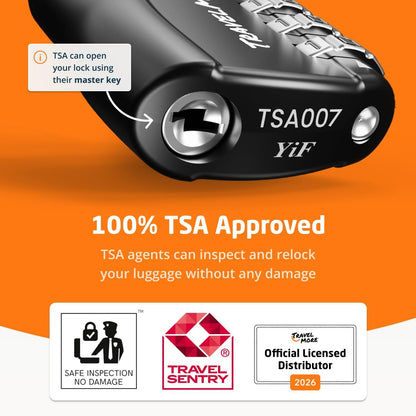 TravelMore TSA Approved Luggage Locks, Travel Combination Cable Locks