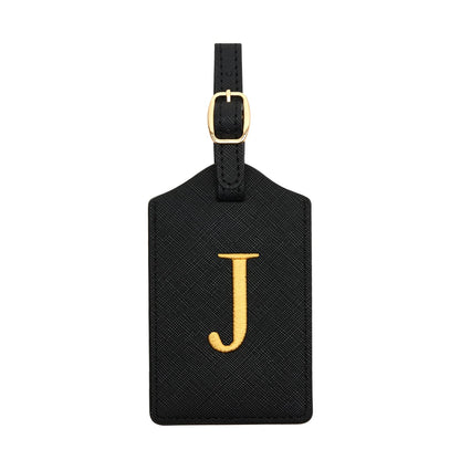 Luggage Tag PU Leather for Suitcase Baggage Handbag Travel Bag Label Suitcase Tag Suitcase Label Tag w. Name Card & Privacy Cover (E)