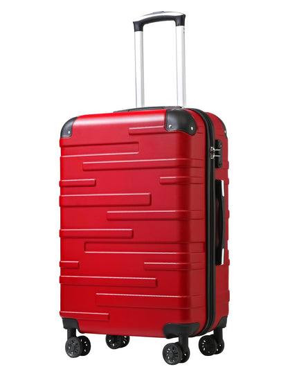 Coolife Hardside ABS Luggage, TSA Lock, Spinner Wheels, 3-Piece Set