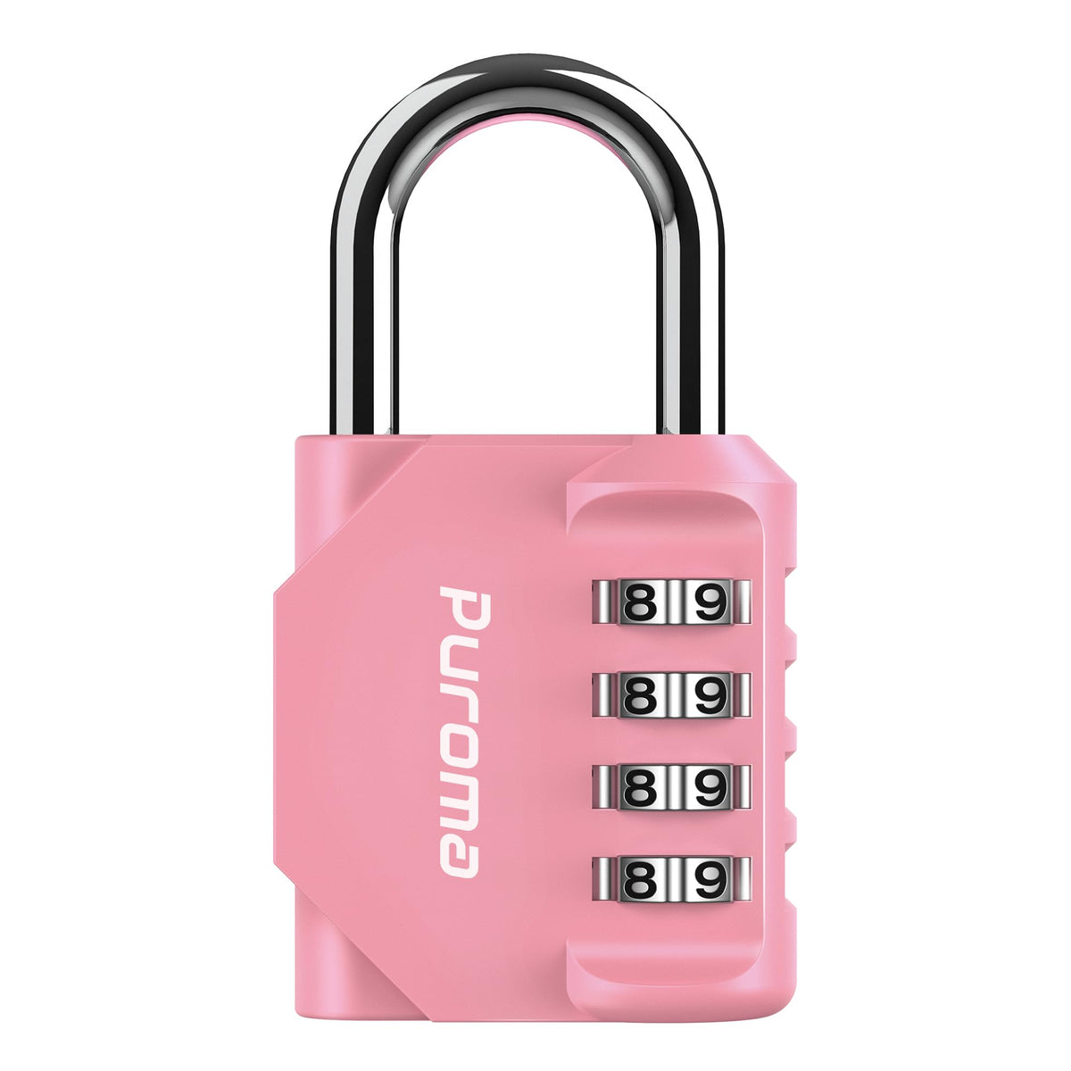 Puroma 2 Pack Combination Lock Locker 4 Digits Combo Padlock Gym Pink