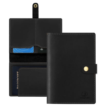 Jack&Chris Leather Passport Holder, Handmade Passport cover, Travel Wallet Cover Case for Men and Women, Leather Travel Documents Organizer Protector, JC107