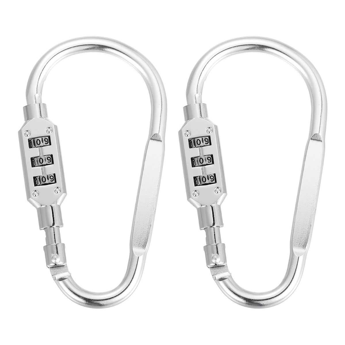 PATIKIL D-Shaped Code Combination Lock 3-Digit Combo 4.8"x2.4" 2 Pcs