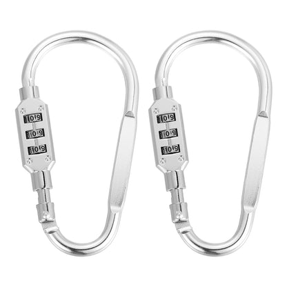 PATIKIL D-Shaped Code Combination Lock 3-Digit Combo 4.8"x2.4" 2 Pcs