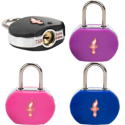 Safe Skies 4-Pack 4-Color Family TSA Travel Key Lock