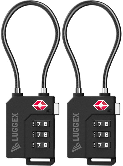 LUGGEX 4 Pack TSA Locks for Luggage, Luggage Locks TSA Approved