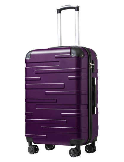 Coolife Hardside ABS Luggage, TSA Lock, Spinner Wheels, 3-Piece Set