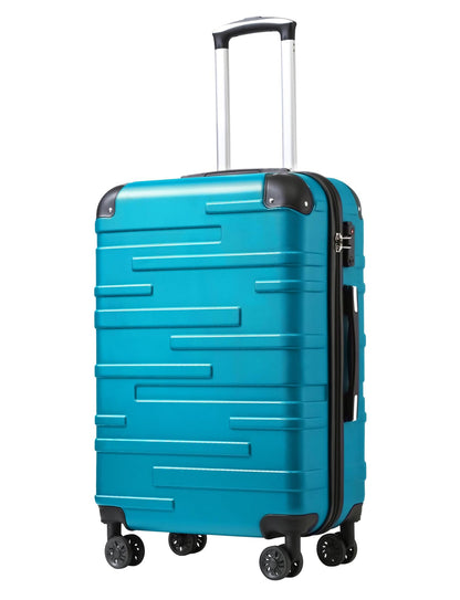 Coolife Hardside ABS Luggage, TSA Lock, Spinner Wheels, 3-Piece Set